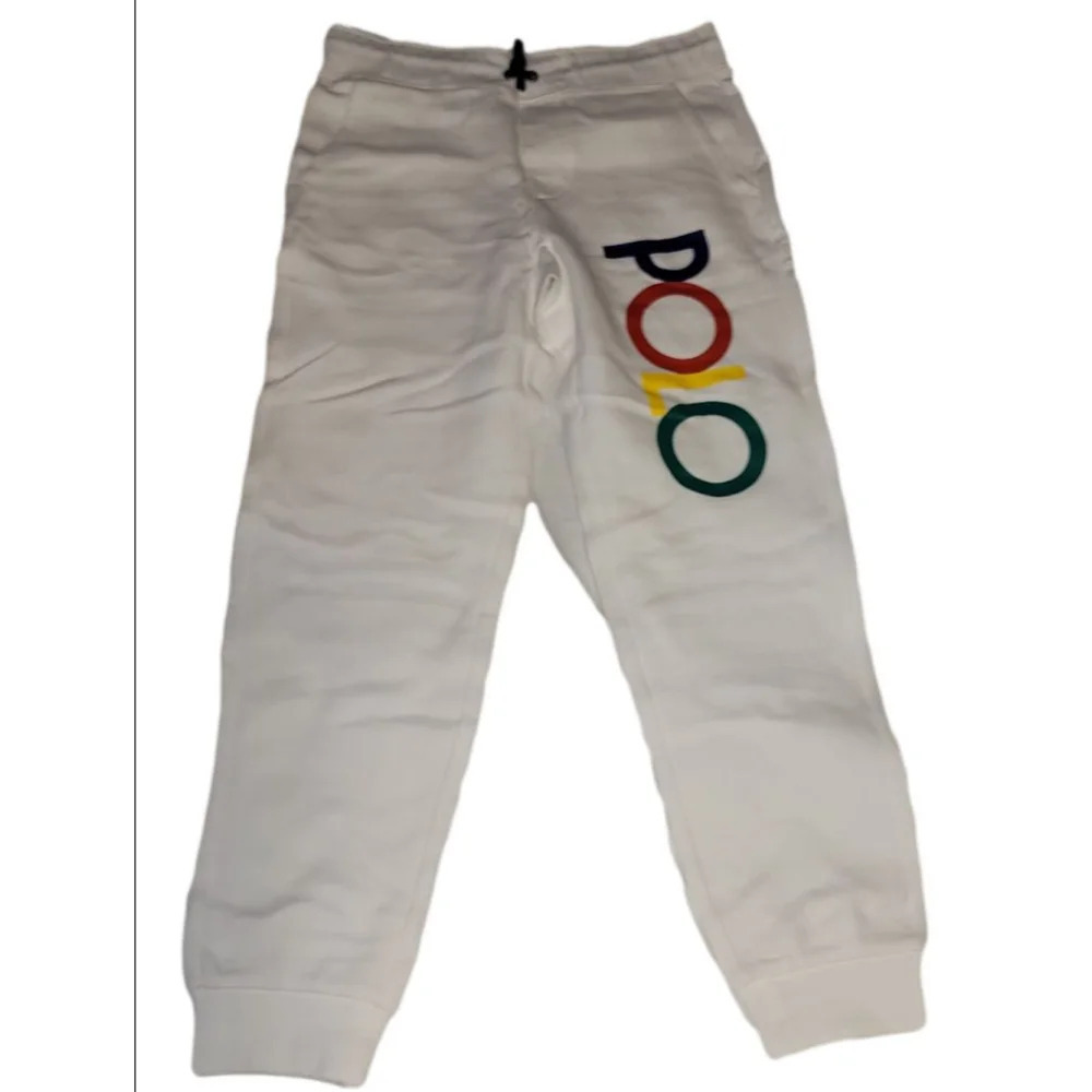 Boys Polo Ralph Lauren Sweatpants Size M White